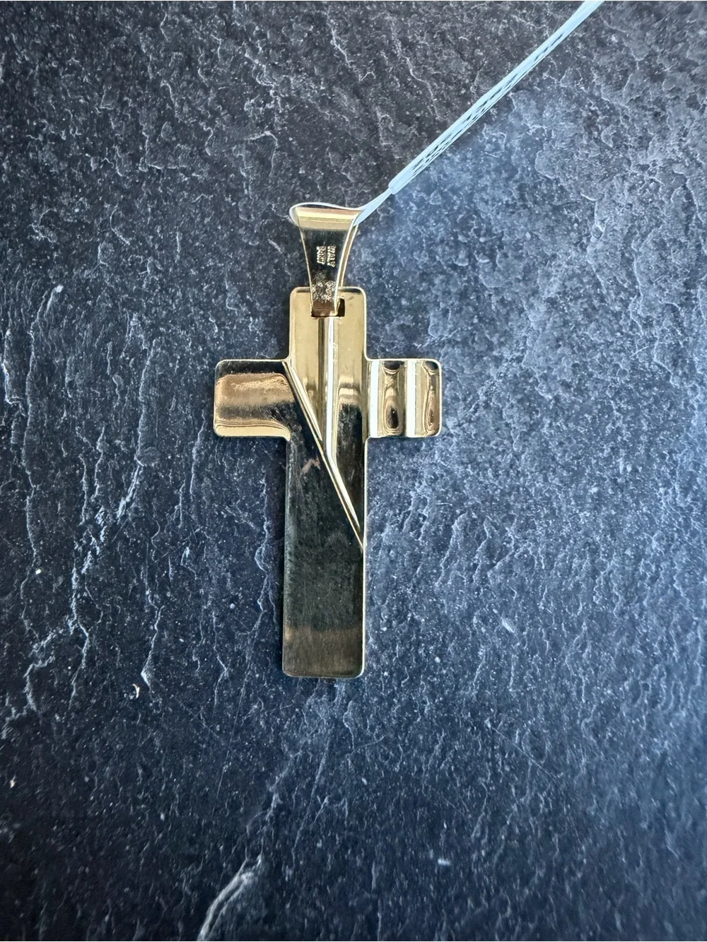 14kt Yellow Gold Cross Pendant Necklace - Men's Religious Jewelry